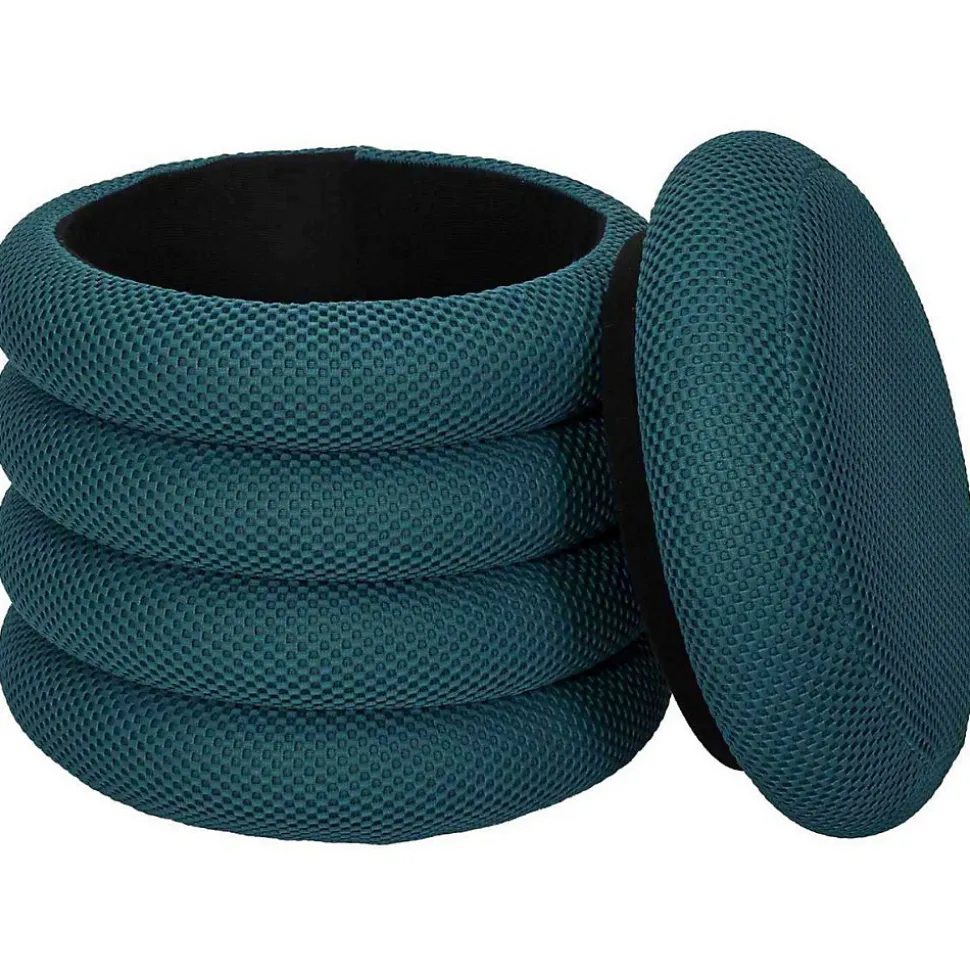 Pouf 2 en 1 en tissu coloré Atome