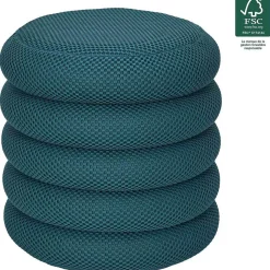 Pouf 2 en 1 en tissu coloré Atome