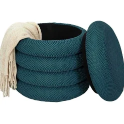 Pouf 2 en 1 en tissu coloré Atome