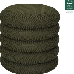 Pouf 2 en 1 en tissu coloré Atome