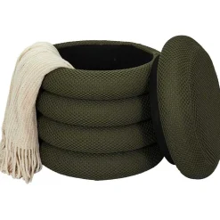 Pouf 2 en 1 en tissu coloré Atome