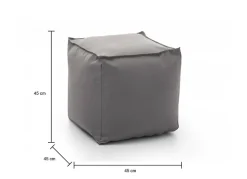 Pouf Annalaura, Pouf multifonctionnel, Fauteuil relaxant en tissu rembourré, 100% Made in Italy, 45x45h45 cm, Gris
