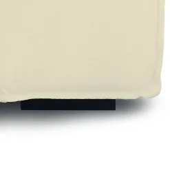 Pouf Antonella, Pouf de salon, Fauteuil relaxant en tissu rembourré, 100% Made in Italy, 100x70h43 cm, Beige