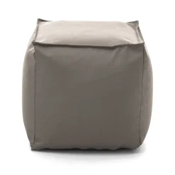 Pouf Aron, Pouf multifonctionnel, Fauteuil relaxant en tissu rembourré, 100% Made in Italy, 45x45h45 cm, Taupe
