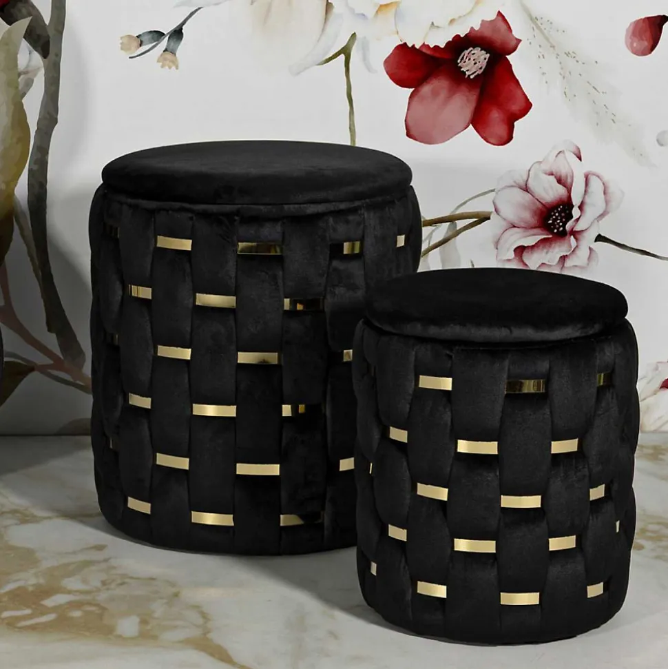 Pouf avec rangement intégré Shanty (Lot de 2)