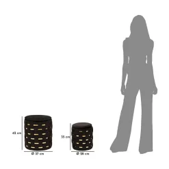 Pouf avec rangement intégré Shanty (Lot de 2)