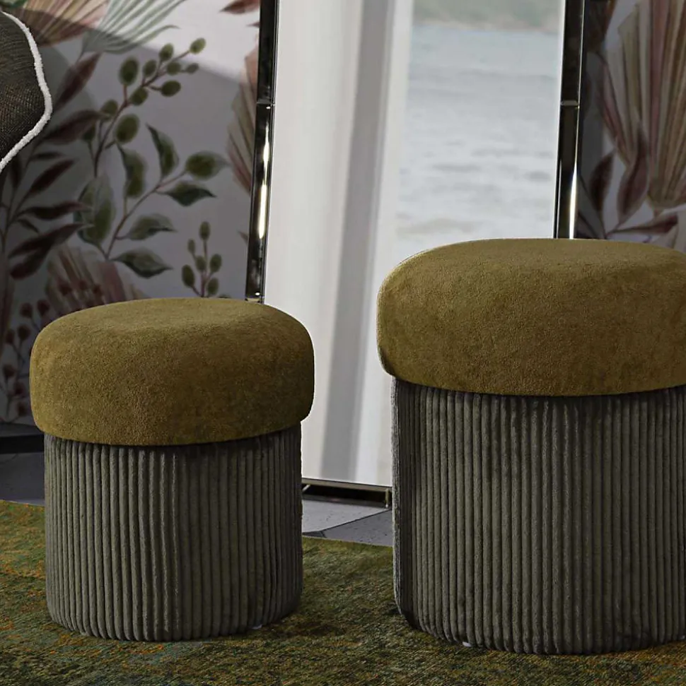 Pouf avec rangement intégré Aspen (Set de 2)