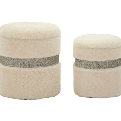 Pouf avec rangement intégré SaintMoritz (Set de 2)