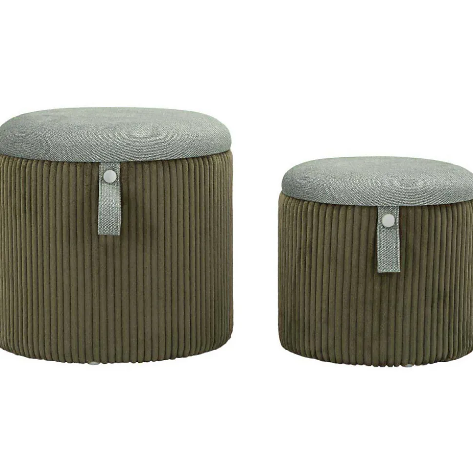 Pouf avec rangement intégré Bolzano (Set de 2)