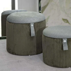 Pouf avec rangement intégré Bolzano (Set de 2)