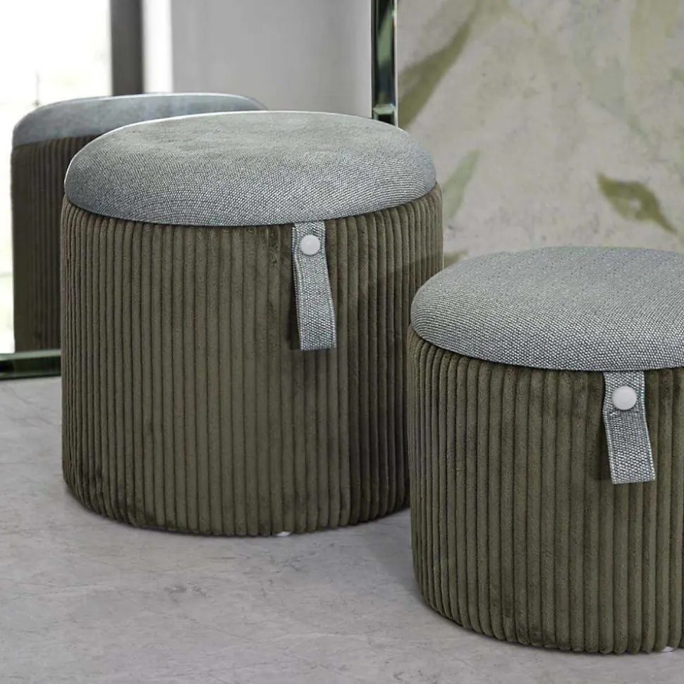 Pouf avec rangement intégré Bolzano (Set de 2)