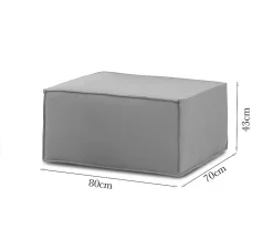 Pouf Avolasca, Pouf de salon, Fauteuil relaxant en tissu rembourré, 100% Made in Italy, 80x70h43 cm, Gris