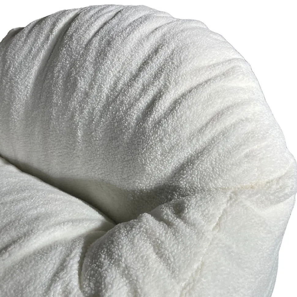 Pouf bouclette BANANAIR 100 cm blanc