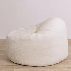 Pouf bouclette BANANAIR 100 cm blanc