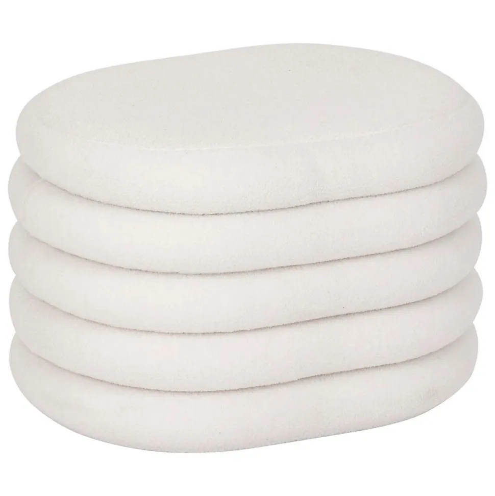 Pouf de rangement en bouclette GUILIA
