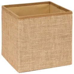 Pouf de rangement Mix 'n' Modul en toile de jute 31x31cm - Beige- 5five