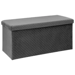 Pouf double pliant Velours gris Mix N' Modul - 5Five