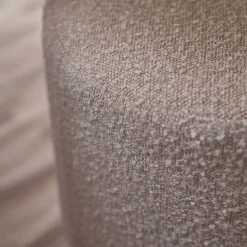 Pouf en teck massif et bouclette