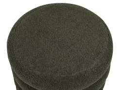 Pouf en tissu bouclette vert sapin ECAMBI