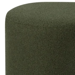 Pouf en tissu bouclette vert kaki Ø33 x H. 39cm JBY Création