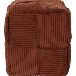 Pouf en tissu côtelé tressé Scott