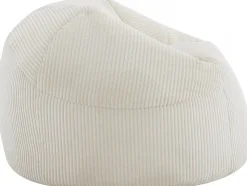 Pouf en velours côtelé