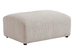 Pouf en velours côtelé beige TIRONO de Maison Céphy