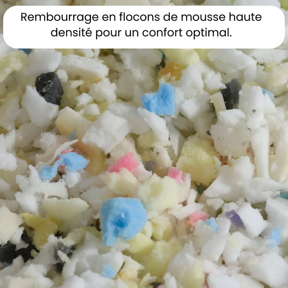 Pouf en velours diamètre 50 ensemble de 2 - gris foncé