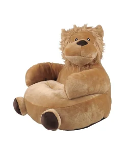 Pouf enfant Lion "Zimba" 45x45x45cm - 45x45cm - Camel