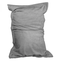 Pouf, fauteuil d'intérieur déhoussable - 90 x 140 cm - Sherpa - Gris clair - Vivezen