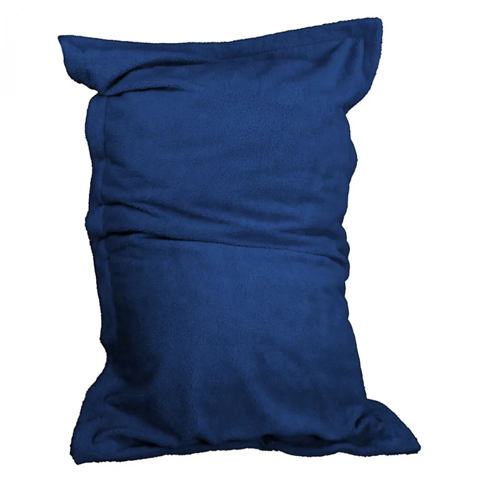 Pouf, fauteuil d'intérieur déhoussable - 90 x 140 cm - Sherpa - Bleu marine - Vivezen