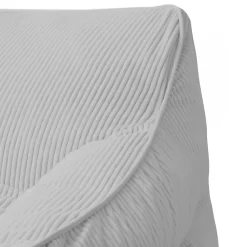 Pouf fauteuil velours côtelé BANANAIR 100x110 cm gris clair