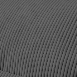 Pouf fauteuil velours côtelé BANANAIR 100x110 cm gris foncé