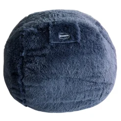 Pouf géant déhoussable fausse fourrure BANANAIR 140 cm gris