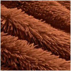 Pouf géant déhoussable fausse fourrure BANANAIR 160 cm chocolat