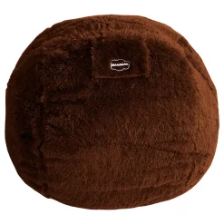 Pouf géant déhoussable fausse fourrure BANANAIR 120 cm chocolat