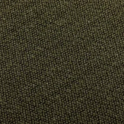Pouf kaki foncé en tissu avec rangement pour coussins ou plaids