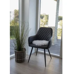 Pouf Lambskin, Blanc, Peau d'Agneau Authentique, 35x35x5 cm, Seven Design