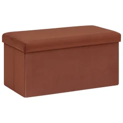 Pouf pliant double Tess 76x38cm ambre - Atmosphera