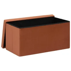Pouf pliant double Tess 76x38cm ambre - Atmosphera