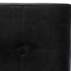 Pouf pliant Lysandre noir effet velours - Atmosphera
