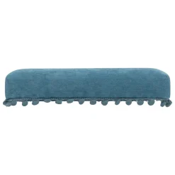 Pouf pliant Mémo 40x38cm bleu canard - Atmosphera