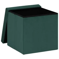 Pouf pliant Tess 38x38cm vert cèdre - Atmosphera