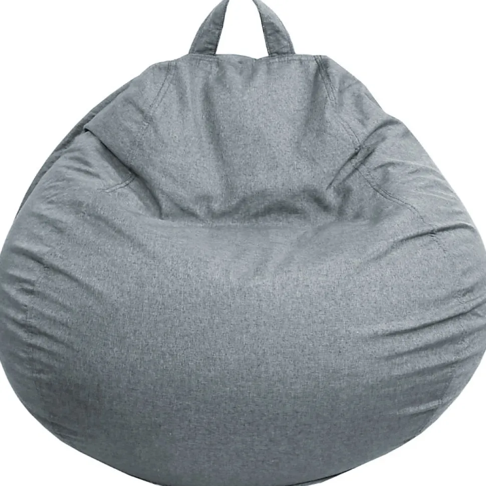 Pouf poire déhoussable BANANAIR 120 x 100 cm gris foncé