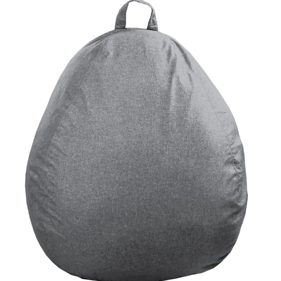 Pouf poire déhoussable BANANAIR 120 x 100 cm gris foncé