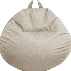 Pouf poire déhoussable en polyester BANANAIR 80 x 70 cm beige