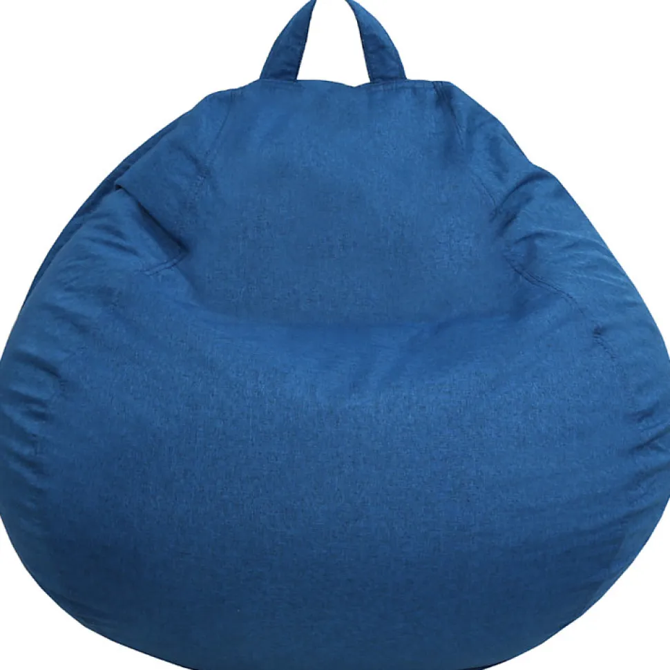 Pouf poire déhoussable en polyester BANANAIR 105 x 85 cm bleu