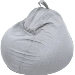 Pouf poire déhoussable en polyester BANANAIR 105 x 85 cm gris