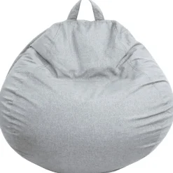 Pouf poire déhoussable en polyester BANANAIR 80 x 70 cm gris