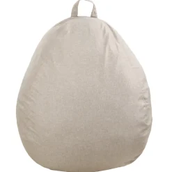 Pouf poire déhoussable en polyester BANANAIR 120 x 100 cm beige